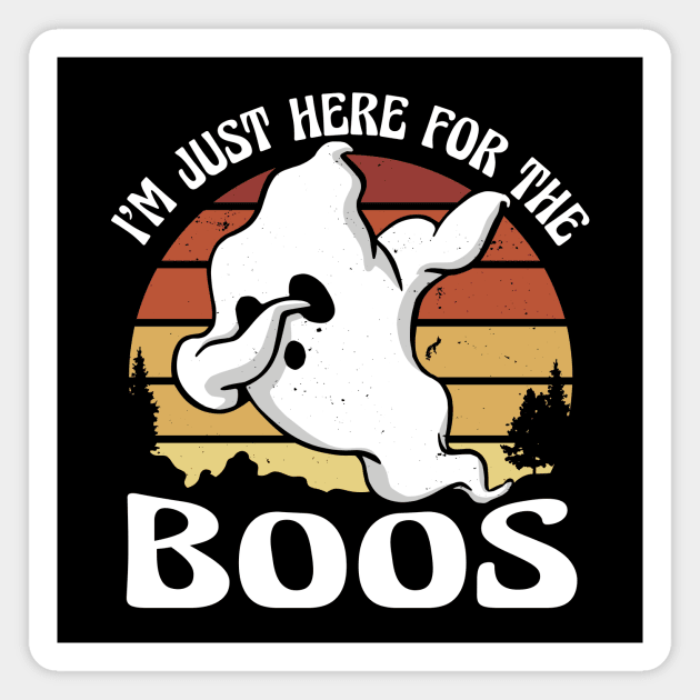 I'm Just Here for the Boos // Funny Dabbing Ghost Halloween Magnet by SLAG_Creative